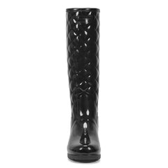 Women's Refined Adjustable Quilted Slim Fit Tall Rain Boots