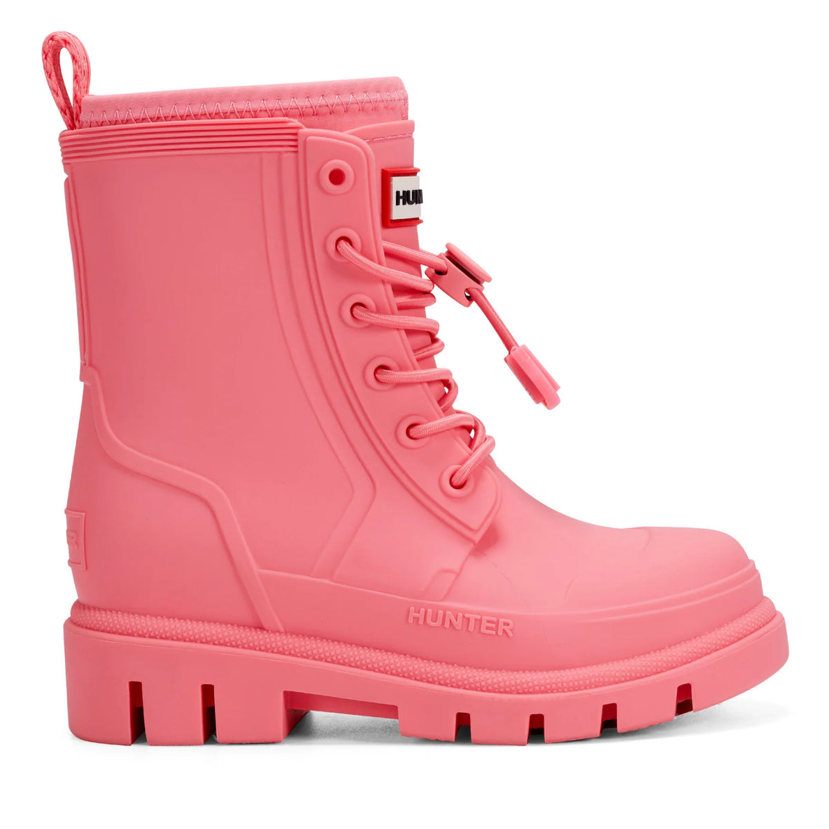 Little Kids Stamp Lace-Up Waterproof Ankle Boots
